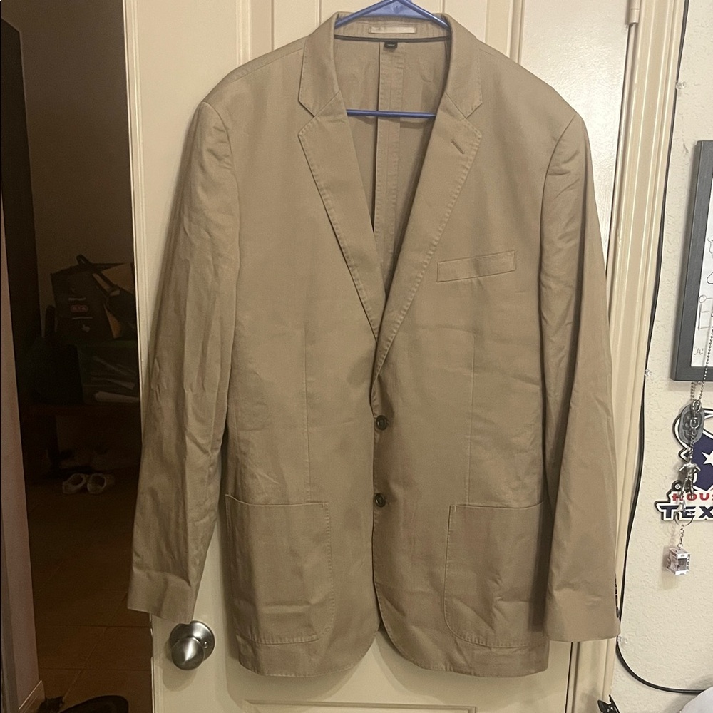 J. Crew Ludlow Larusmiani 44L Tan Blazer